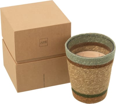 J-Line geurkaars Mand - Herbal Serenity - mix/beige - large - 75U