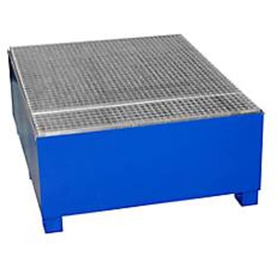 IBC opvangbak CEMO GS1, staal, 1000 liter inhoud, gelakt, L 1350 x B 1250 x H 760 mm
