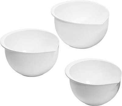 Beslagkommen set - kunststof (3 stuks: Ø16 - Ø18 - Ø19,5 cm)