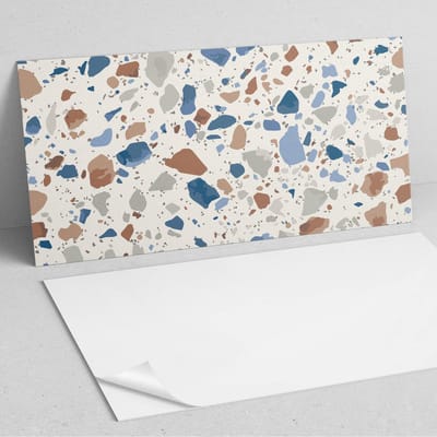 Coloray Wandpanelen Zelfklevend - Natuursteenpatroon PVC Wandpaneel - 100 cm x 50 cm - Romig Wandbekleding Zelfklevend - 1 stuk - Texturen Wandpanelen Zelfklevend - Wandpaneel Keuken - Wandpanelen Badkamer