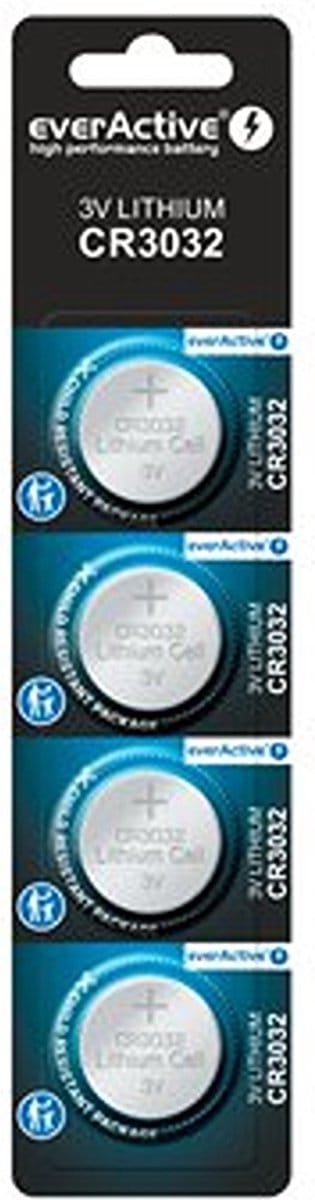 Everactive Cr3032 Lithiumbatterijen (4 Stuks) Voor Horloges En Rekenmachines
