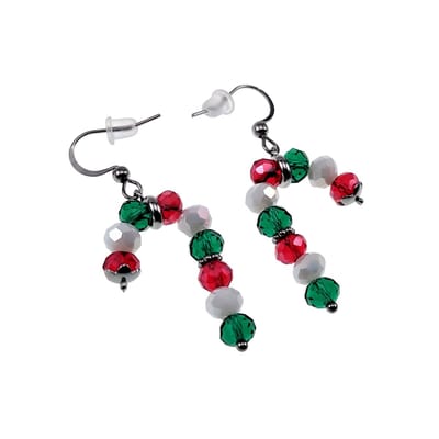 50mm Lange Oorbellen Dames - RVS - Zilverkleurige - Kerstoorbellen - Feestelijke oorbellen - Candy Cane Oorbellen