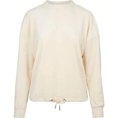 Urban Classics - Oversized Velvet Crew Sweater/trui - S - Beige