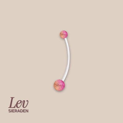 Lev Sieraden - 1.6x38mm zwangerschaps piercing - Metallic Pink - UV acryl piercing - PTFE/Bioplast/Bioflex