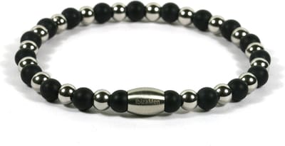 Heren armband edelstaal onyx matte 6mm - Ibizamen 19cm