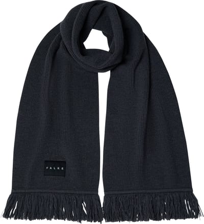 FALKE Basic Label Big sneldrogend warm wol wintersjaal unisex grijs - maat ONESIZE