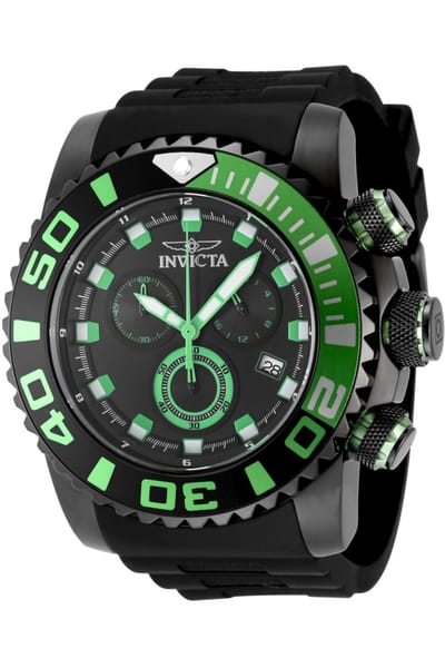 Invicta Sea Hunter 48985 Heren Horloge - Quartz Uurwerk - Roestvrij Staal met zwarte Wijzerplaat - 52mm