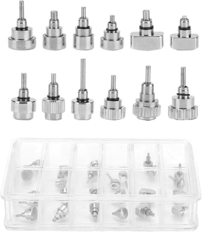 Gereedschapsset voor horlogereparatie met 12 accessoires voor roestvrijstalen horloges en horlogemakers