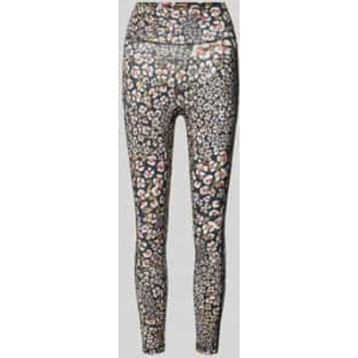 Slim fit sport-legging met bloemig patroon model 'FARM LEGGINGS'