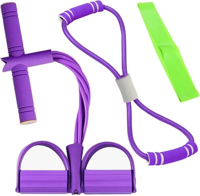 Multifunctionele Elastische Buikspier Trainer met 6 Weerstandsbanden voor Effectieve Fitness en Spieropbouw