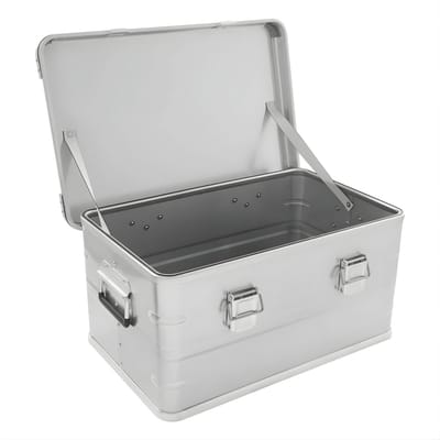 Opbergbox – Voor Camping & Outdoor – Vrijstaande Aluminium Opbergkist, Draagvermogen 20 kg, Voor Voedselopslag – Zilver