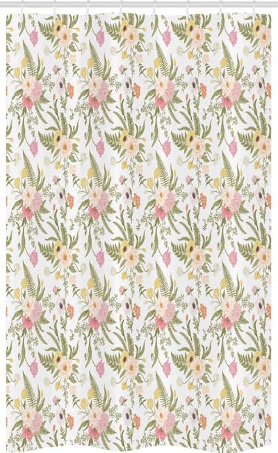 ABAKUHAUS Engelse Tuin – Douchegordijn 120x180 cm – Veelkleurig, 12 haken