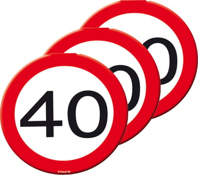 Tuinbord - 3x - 40 jaar - leeftijd versiering - 40e verjaardag / getrouwd / in dienst