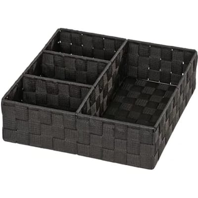Wenko Organizer Adria 4-vaks 32x32x10cm Zwart