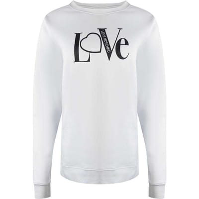 Love Moschino Dames-sweatshirt met lange mouwen en 'Love'-logo (Wit)
