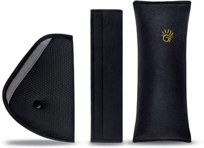 Zachte Autogordel Kussen met Versteller voor Kinderen en Volwassenen - Comfortabele Gordelbescherming, 3 Stuks Set