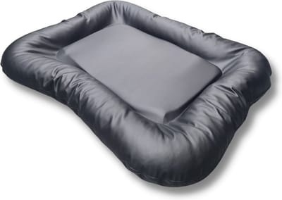 Topmast Hondenmatras Hondenkussen - Skai - leer - zwart 115 x 85 cm  Middelgrote tot Grote Hond