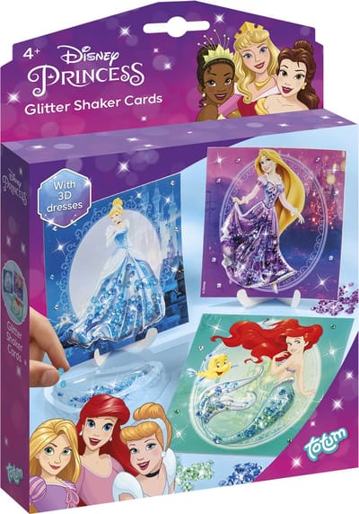 Disney Princess Totum knutselset luxe prinsessen glitter kaarten maken - met Elsa, Ariel en Assepoester - knutselen speelgoed meisjes vanajf 4 jaar