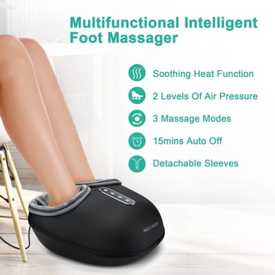 Seastone-Medcursor Shiatsu - Voetmassageapparaat met Warmteroller - Spierontspanning - Pijnverlichting - Elektrische Volledig Verpakte Voetmassage