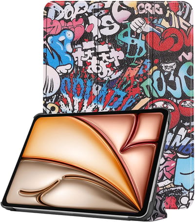 Hoesje - Geschikt voor Apple iPad Air M3/M4 (2025/2026) - 11 inch - Dun & Stevig - Trifold Bookcase - Hard Cover - Hardcover Book Case - Tablet Hoes - Graffity