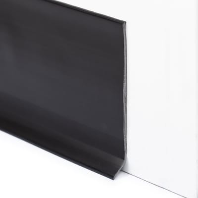 Rubbermagazijn - PVC Plint Zwart - 100x2,8mm - Flexibele plint - Lengte 25 meter - Vloerplint