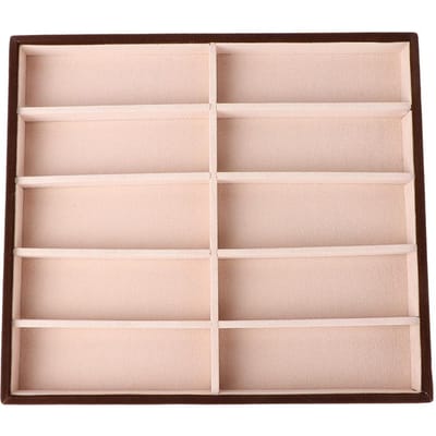 Zonnebrillen Doos 10 Vakken Moderne Brillen Organizer Brillen Display Opbergkoffers white