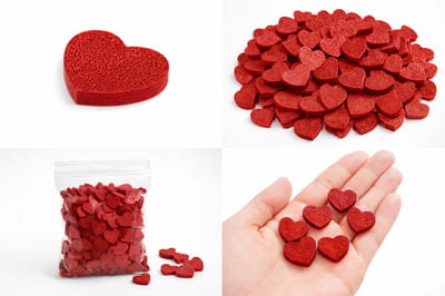BM Roozeboom - Plastic Hartjes - 3d Print - PLA Scharlakenrood (11200) - Rood - 100 stuks - 22mm Breed - 3mm Dik