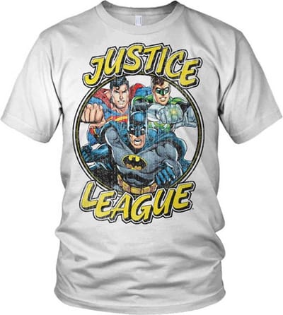 DC Comics Justice League Heren Tshirt -S- Team Wit