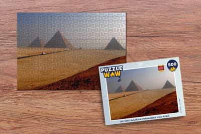 Puzzel Op weg naar de piramides van Giza - Legpuzzel - Puzzel 500 stukjes