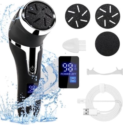 SnelShoppen - Oplaadbare Elektrische Voeten Eelt Remover, Draagbare IPX7 Voetvijl, Professionele Pedicure Gereedschap voor Thuisgebruik, Voetverzorgin
