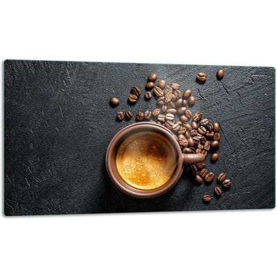 TMK ArtDeko - Snijplank - 52x30 cm - Glas - Koffiedesign