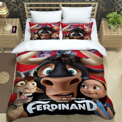Driedimensionale print cartoon Ferdinand Beddengoed Sets exquise beddengoed set dekbedovertrek beddekbed set beddengoed set luxe verjaardagscadeau EU Single 135x200cm