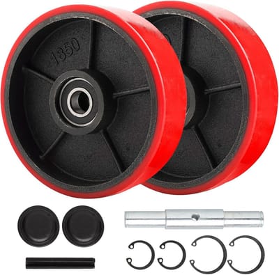 Steeringwielen voor Palletwagen – Set van 2 – 7" x 2" – Met 20mm Lager