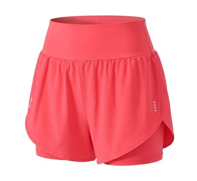 Watermeloen rood sport short dames – high waist fitness short – elastische yoga short met brede tailleband – lichte workout short voor hardlopen fitness training en yoga – sportieve korte fitness broek – maat S
