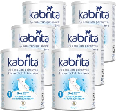 Kabrita 1 Zuigelingenmelk Multipack - Geitenmelk Flesvoeding vanaf 0 tot 6 maanden - 6x800g