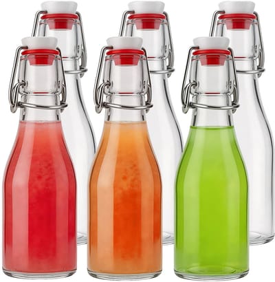 Inovra- Glazen Flessen 150 ml - Beugelfles - Luchtdicht - Lekvrij - Hoogwaardig Glas - Siliconen Pakkingen - Brouwfles