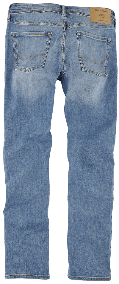 Jack & Jones blauwe heren jeans   Glenn   Stonewash wassing   Slim Fit   5-Pocket zakken   Knoopsluiting   Low waist Blauw 30/34