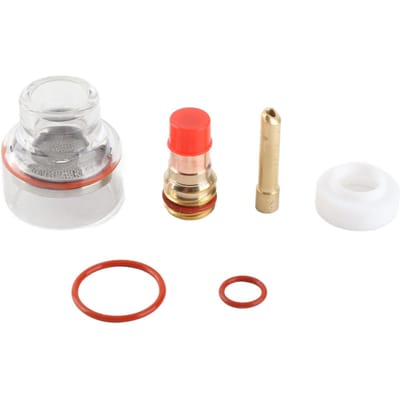 Kit d'accessoires pour torche de soudage WP Torche WP Lentille à gaz Bague de serrage Verre pour WP‑17 18 26 2.4mm (3/32in)
