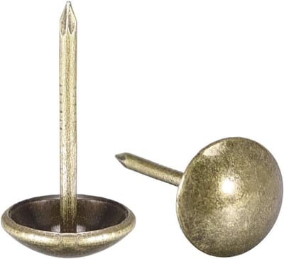 Bekledingsspijkers Decoratief - Meubelspijkers Duimspijkers - Meubels Stofferen - Antieke Bronzen Afwerking - 11 x 20 mm - Brons