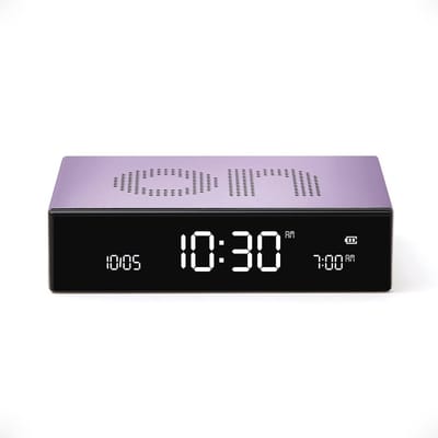 Omkeerbare Wekker met Snooze en Touchbediening - Oplaadbare Aluminium Klok - VA LCD Display