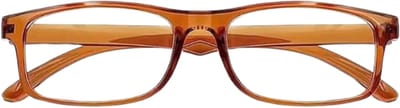 XYZ Eyewear Leesbril Bruin +1.00 - Dames - Heren - Leesbrillen - Trendy - Lees bril - Leesbril met sterkte - Voordeel - Klein Montuur - Met sterkte +1.00