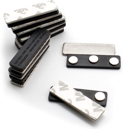 Magnetische Naamlabels voor Kleding - 10 Stuks, Zelfklevend, 45 x 13 mm, Ideaal voor Identificatie en Organisatie