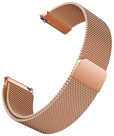 Geschikt voor Garmin Venu 4 41mm / Huawei Watch GT 6 41mm / Watch 5 42mm / OnePlus Watch 3 43mm / Xiaomi Watch S4 41mm - Magnetische RVS Bandje Rosegoud