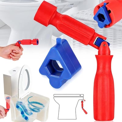 WC bril sleutel - Toiletmoer sleutel - Toilet reparatie - ABS materiaal - 20 cm lang - Rood