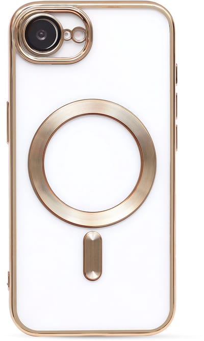 Casemania Hoesje Geschikt voor Apple iPhone 16e - Goud - Siliconen Back Cover - Geschikt voor MagSafe