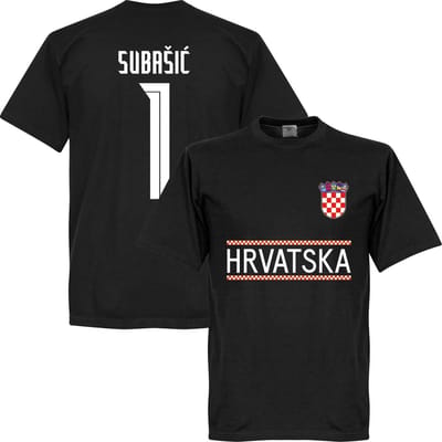 Kroatië Subasic 1 Team T-Shirt 2021-2022 - Zwart - XS