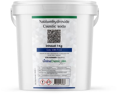Online chemicalien – Natriumhydroxide – 1 kg – Caustic Soda – Ontstopper – Voor Reiniging en Zeep