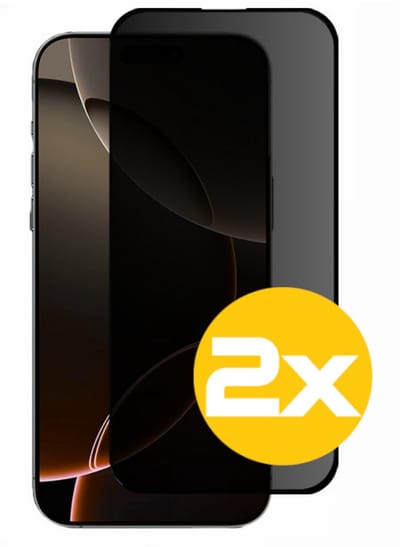 Privacy Screenprotector Geschikt Voor iPhone 16 Pro Max - Volledige Beschermglas - 2 Stuks