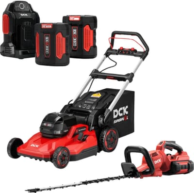 DCK Tools 58V Gazon & Haag Combi Actiebundel - Accu grasmaaier + Heggenschaar met extra 5.0Ah Accu