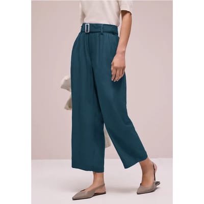 7/8 Wide Legs broek met riem